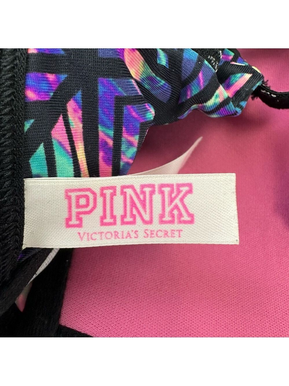 Victorias Secret PINK Push Up Wireless Bralette sports bra caged back Large - Picture 3 of 7